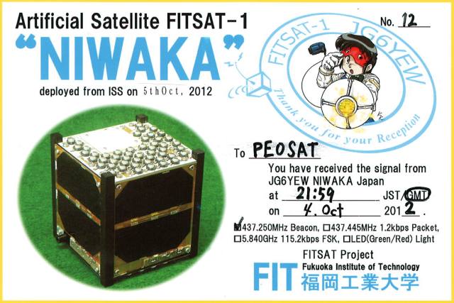 FitSAT-1 QSL
