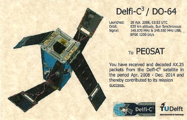Delfi-C3-QSL