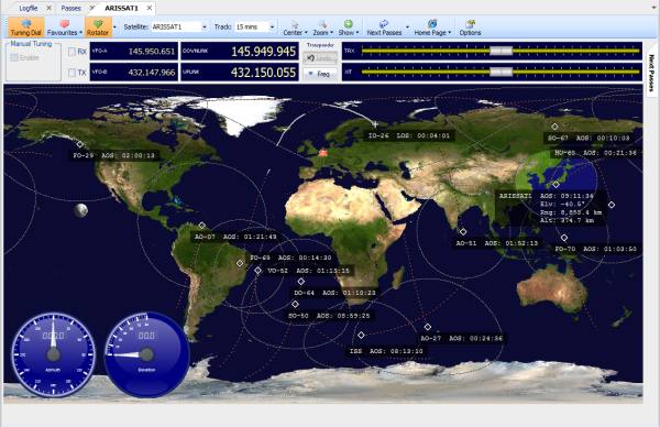 HRD Satellite Tracking Layout