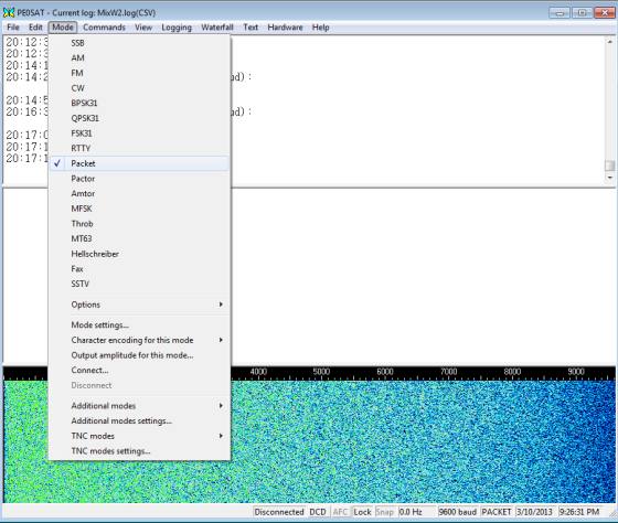 Setting MixW Mode Packet