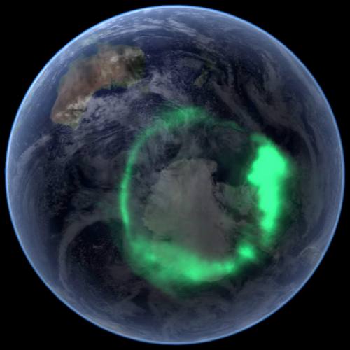 Aurora Australis from Space