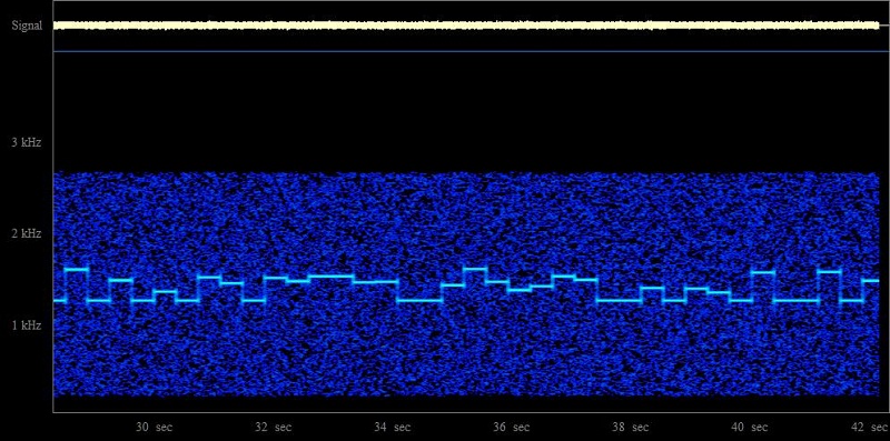 Spectogram JT65B Example