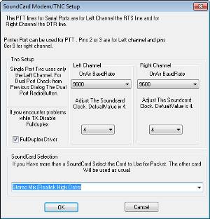 AGW SoundCard Setup