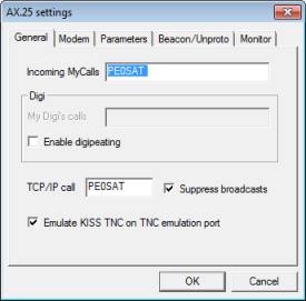 MixW Mode Packet AX25 General