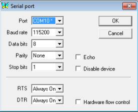 MixW TNC Emulation Serial port