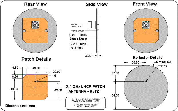 Patch Feed for S-Band Dish Antennas